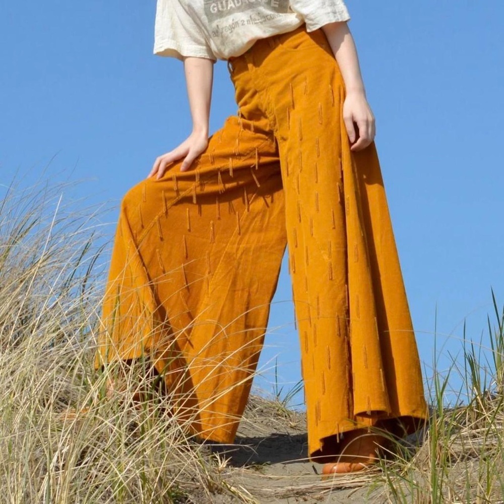 FARM Rio • Wide Leg Corduroy Beaded Pants